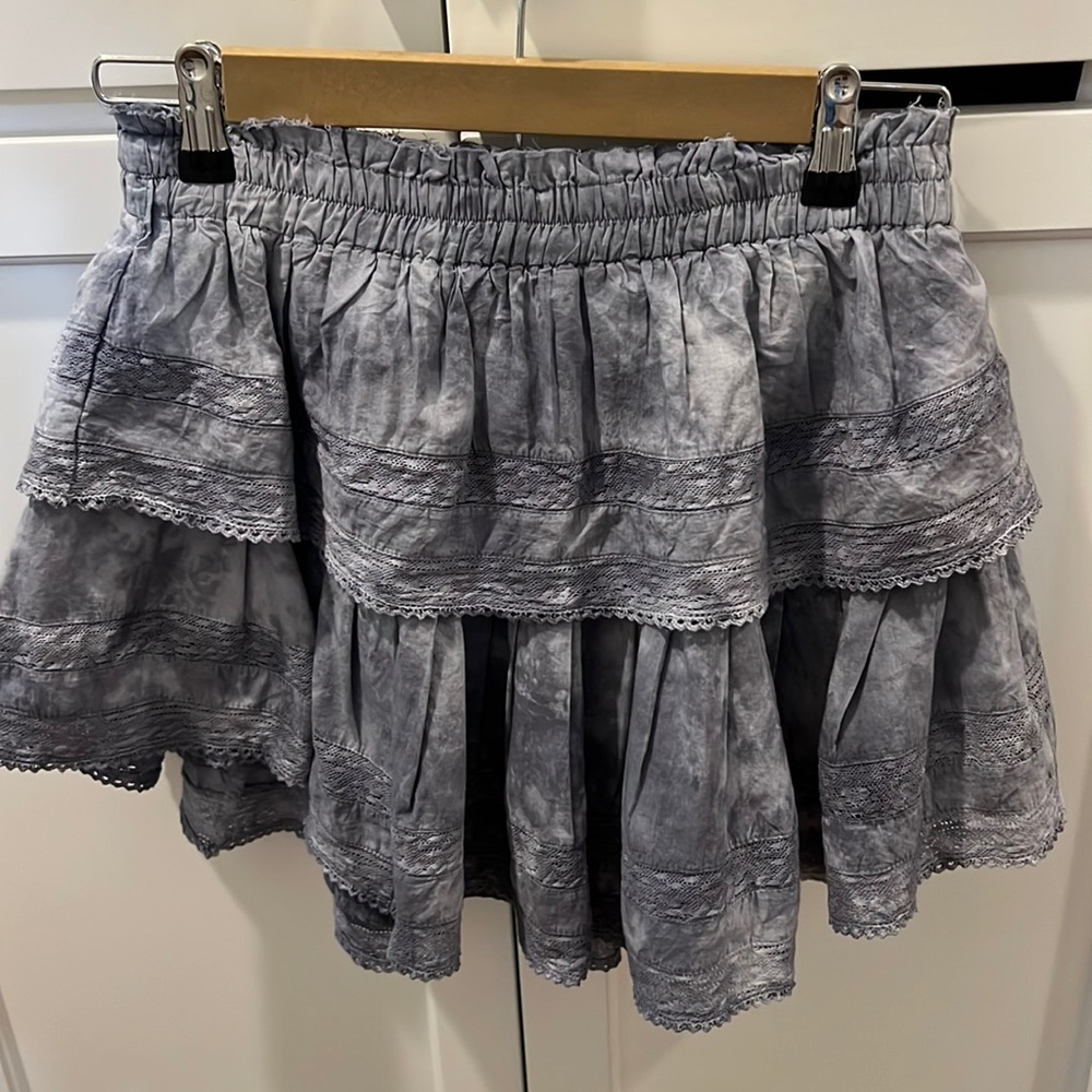 Love shack fancy ruffle mini skirt